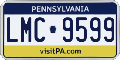 PA license plate LMC9599