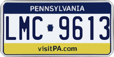 PA license plate LMC9613