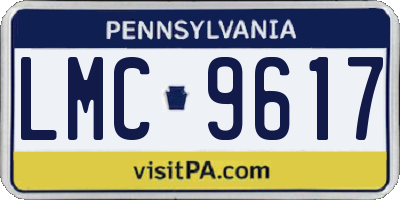 PA license plate LMC9617