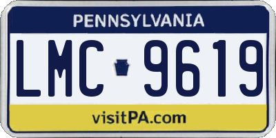 PA license plate LMC9619