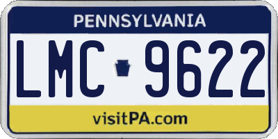 PA license plate LMC9622