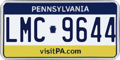 PA license plate LMC9644