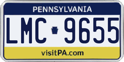 PA license plate LMC9655