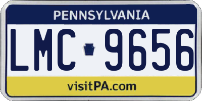 PA license plate LMC9656