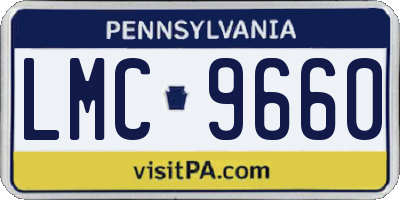PA license plate LMC9660