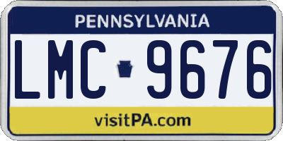 PA license plate LMC9676