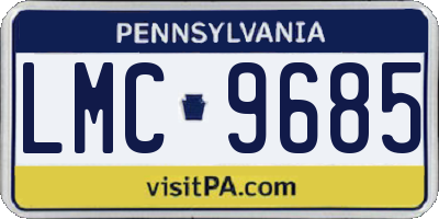 PA license plate LMC9685