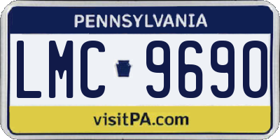 PA license plate LMC9690