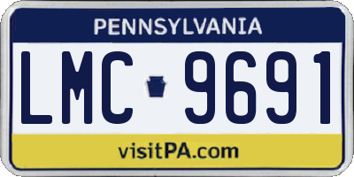 PA license plate LMC9691