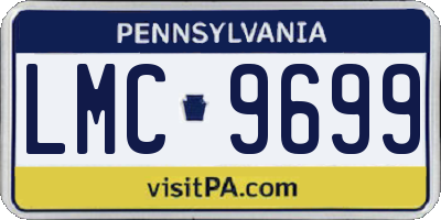 PA license plate LMC9699