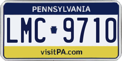 PA license plate LMC9710