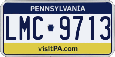 PA license plate LMC9713