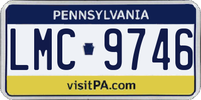 PA license plate LMC9746