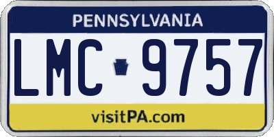 PA license plate LMC9757