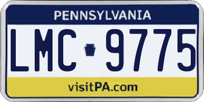 PA license plate LMC9775