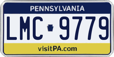 PA license plate LMC9779