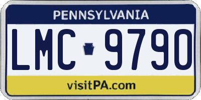 PA license plate LMC9790
