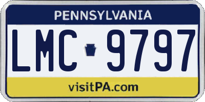 PA license plate LMC9797
