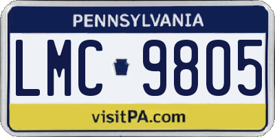 PA license plate LMC9805