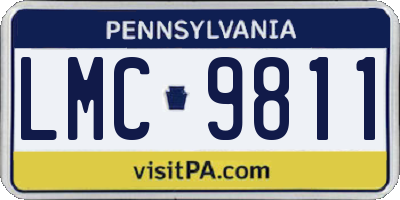 PA license plate LMC9811