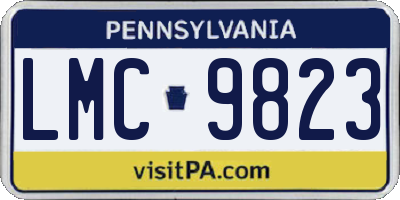 PA license plate LMC9823