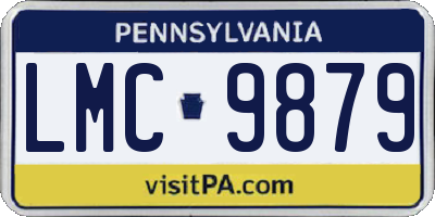 PA license plate LMC9879
