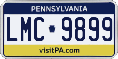 PA license plate LMC9899