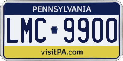 PA license plate LMC9900