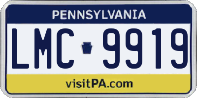 PA license plate LMC9919
