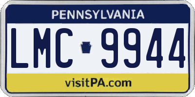 PA license plate LMC9944