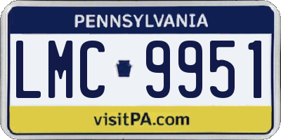 PA license plate LMC9951