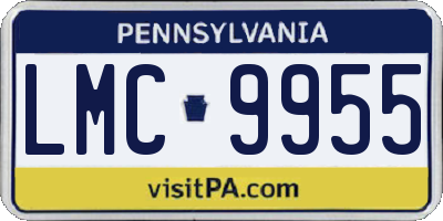 PA license plate LMC9955