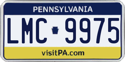 PA license plate LMC9975
