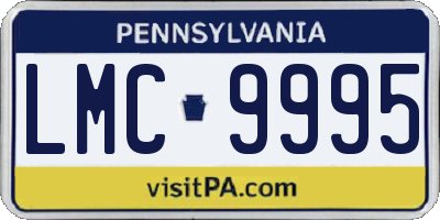PA license plate LMC9995