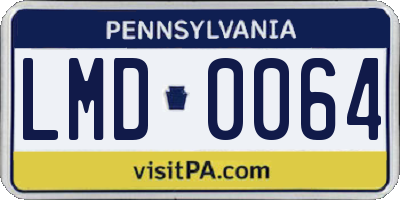PA license plate LMD0064