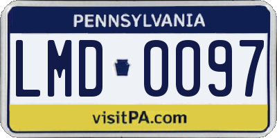 PA license plate LMD0097