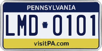 PA license plate LMD0101