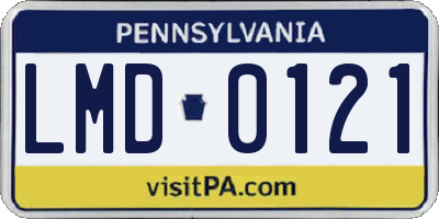 PA license plate LMD0121