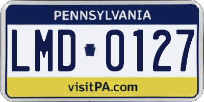 PA license plate LMD0127