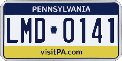 PA license plate LMD0141