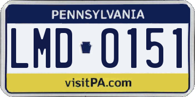 PA license plate LMD0151