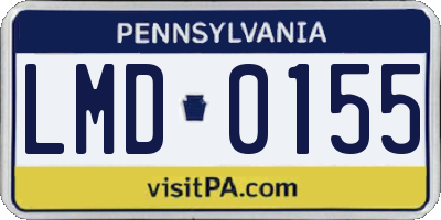 PA license plate LMD0155