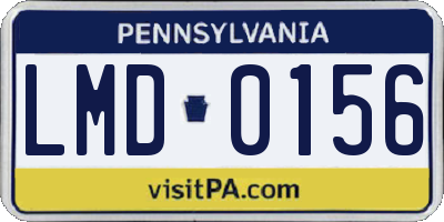 PA license plate LMD0156