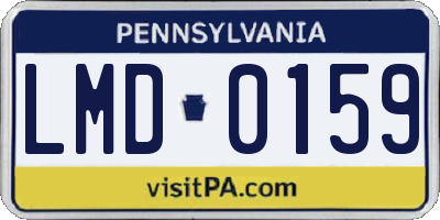 PA license plate LMD0159
