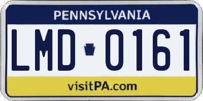 PA license plate LMD0161