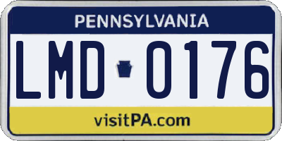 PA license plate LMD0176