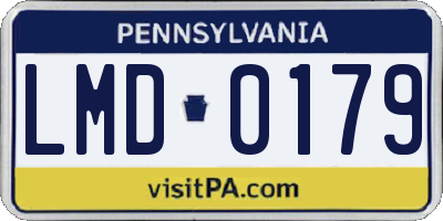 PA license plate LMD0179