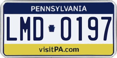 PA license plate LMD0197