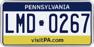 PA license plate LMD0267