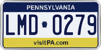 PA license plate LMD0279
